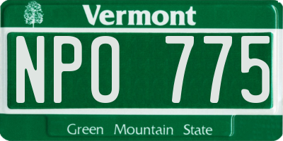 VT license plate NPO775