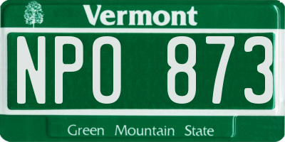 VT license plate NPO873