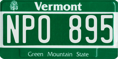 VT license plate NPO895