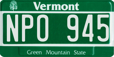 VT license plate NPO945
