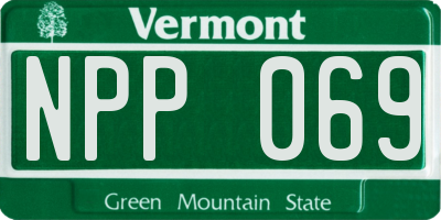 VT license plate NPP069