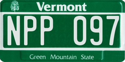 VT license plate NPP097