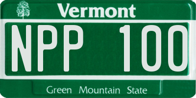 VT license plate NPP100