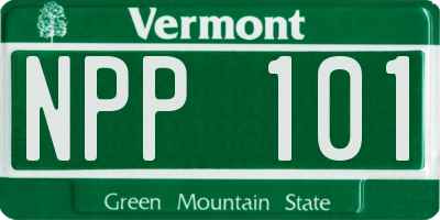 VT license plate NPP101