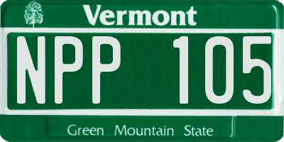 VT license plate NPP105