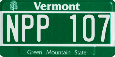 VT license plate NPP107