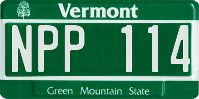 VT license plate NPP114