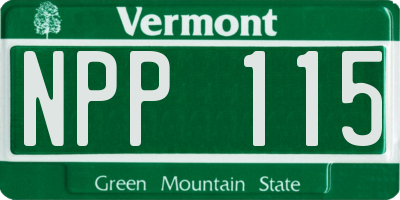 VT license plate NPP115