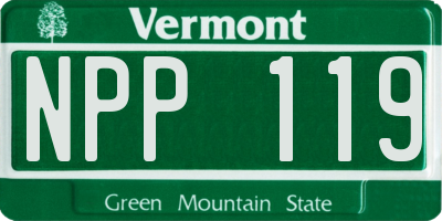 VT license plate NPP119