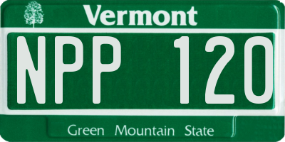 VT license plate NPP120