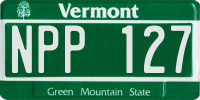 VT license plate NPP127