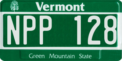 VT license plate NPP128