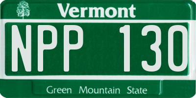 VT license plate NPP130
