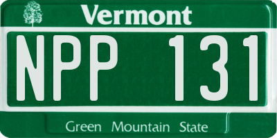 VT license plate NPP131