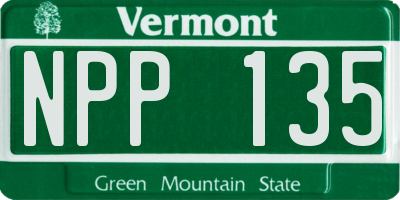 VT license plate NPP135