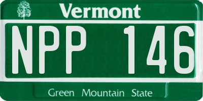 VT license plate NPP146