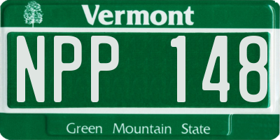 VT license plate NPP148