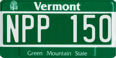 VT license plate NPP150