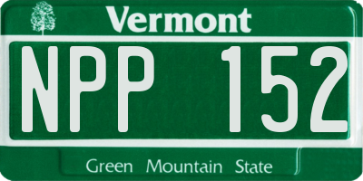 VT license plate NPP152