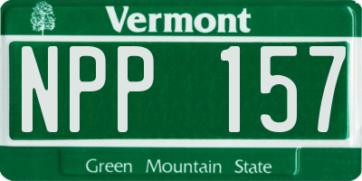 VT license plate NPP157