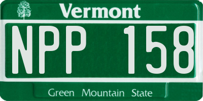 VT license plate NPP158