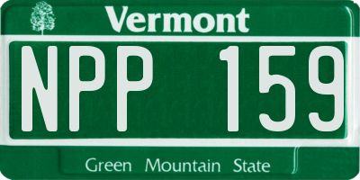 VT license plate NPP159