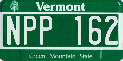 VT license plate NPP162