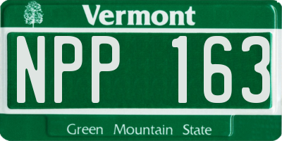 VT license plate NPP163