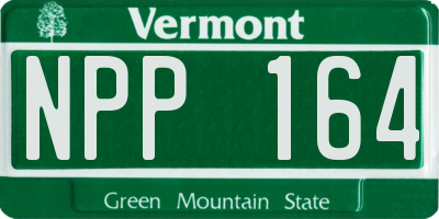 VT license plate NPP164