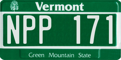 VT license plate NPP171