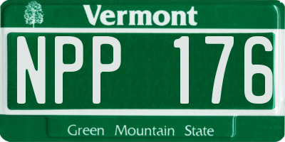 VT license plate NPP176