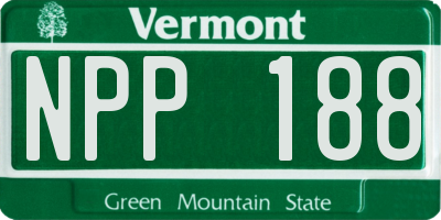 VT license plate NPP188