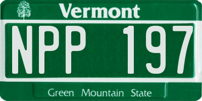VT license plate NPP197