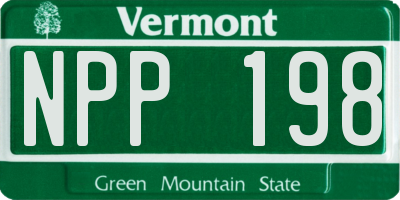 VT license plate NPP198