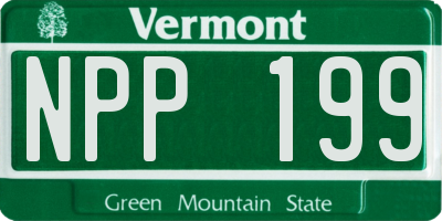 VT license plate NPP199