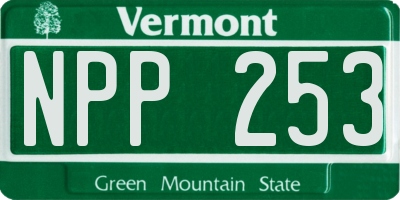 VT license plate NPP253
