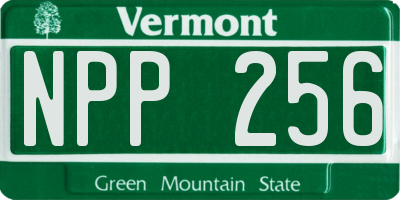 VT license plate NPP256