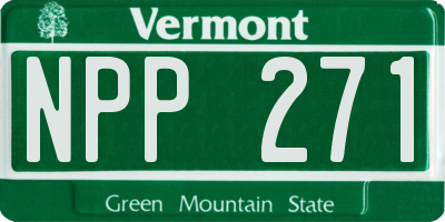 VT license plate NPP271