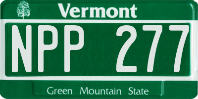 VT license plate NPP277