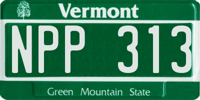 VT license plate NPP313