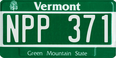 VT license plate NPP371