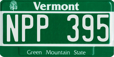 VT license plate NPP395