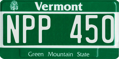 VT license plate NPP450