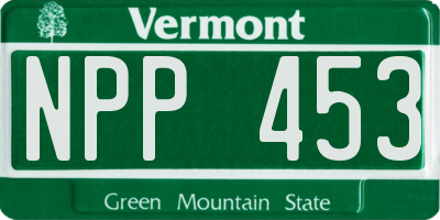 VT license plate NPP453