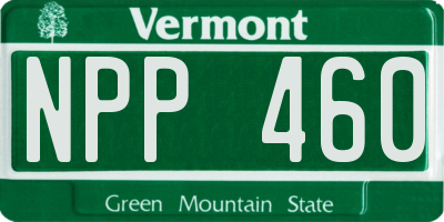 VT license plate NPP460