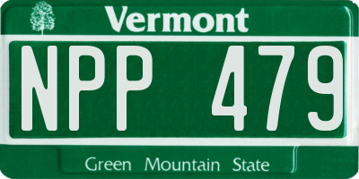 VT license plate NPP479