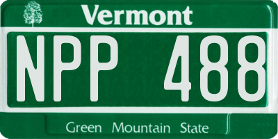 VT license plate NPP488