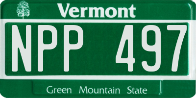 VT license plate NPP497