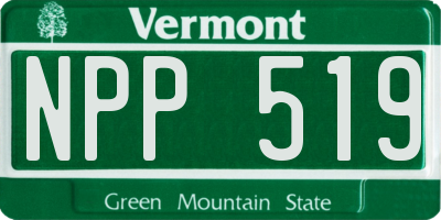 VT license plate NPP519