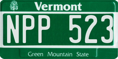 VT license plate NPP523